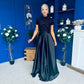 Kylie Satin Maxi Skirt Black