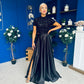 Kylie Satin Maxi Skirt Black