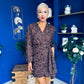 Cait Burnout Mini Dress Coco