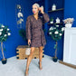 Cait Burnout Mini Dress Coco