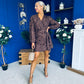 Cait Burnout Mini Dress Coco