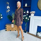 Cait Burnout Mini Dress Coco