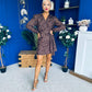Cait Burnout Mini Dress Coco