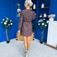 Cait Burnout Mini Dress Coco