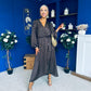 Lexie Gold Leaf Midi Dress Coffee Pre Order 7 Oct