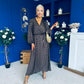 Lexie Gold Leaf Midi Dress Coffee Pre Order 7 Oct