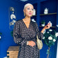 Lexie Gold Leaf Midi Dress Coffee Pre Order 7 Oct