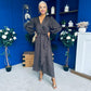 Lexie Gold Leaf Midi Dress Coffee Pre Order 7 Oct