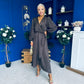 Lexie Gold Leaf Midi Dress Coffee Pre Order 7 Oct