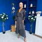 Lexie Gold Leaf Midi Dress Coffee Pre Order 7 Oct