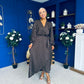 Lexie Gold Leaf Midi Dress Coffee Pre Order 7 Oct