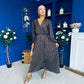 Lexie Gold Leaf Midi Dress Coffee Pre Order 7 Oct