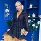 Maire Detailed Sequin Mini Dress Coffee