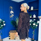 Maire Detailed Sequin Mini Dress Coffee