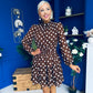 Louise High Neck Mini Dress Polka Coco