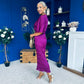 Willow Plisse Detail Midi Dress Violet