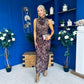 Patricia Cowl Neck Occasion Dress Burnout Coco