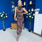 Patricia Cowl Neck Occasion Dress Burnout Coco