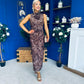 Patricia Cowl Neck Occasion Dress Burnout Coco