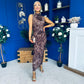 Patricia Cowl Neck Occasion Dress Burnout Coco