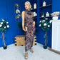 Patricia Cowl Neck Occasion Dress Burnout Coco