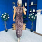 Patricia Cowl Neck Occasion Dress Burnout Coco
