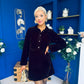 Hayden Faux Velvet Mini Dress Coffee