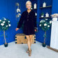 Hayden Faux Velvet Mini Dress Coffee