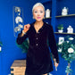 Hayden Faux Velvet Mini Dress Coffee