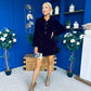 Hayden Faux Velvet Mini Dress Coffee