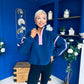 Lulu Contrast Binding 1/4 Zip Fleece Navy