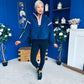Lulu Contrast Binding 1/4 Zip Fleece Navy