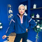 Lulu Contrast Binding 1/4 Zip Fleece Navy
