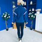 Lulu Contrast Binding 1/4 Zip Fleece Navy