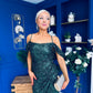 Camila Sequin Occasion Midi dress Green