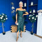 Camila Sequin Occasion Midi dress Green