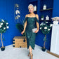 Camila Sequin Occasion Midi dress Green