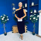 Donna Embellished Midi Dress Velvet Black