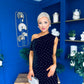 Donna Embellished Midi Dress Velvet Black