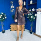 Gracie Wrap Sequin Mini Dress Coco
