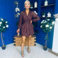 Harri Gold Leaf Mini Dress Coco