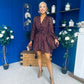 Harri Gold Leaf Mini Dress Coco