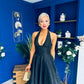 Diana Halterneck Jaquard Dress Black