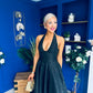 Diana Halterneck Jaquard Dress Black