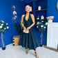 Diana Halterneck Jaquard Dress Black