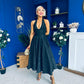 Diana Halterneck Jaquard Dress Black
