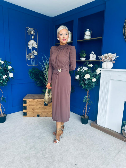 Lisa Clasp Detail Midi Dress Coco