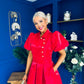 Felicity Detailed Occasion Midi Dress Red