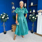 Felicity Detailed Occasion Midi Dress Forest