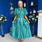 Felicity Detailed Occasion Midi Dress Forest